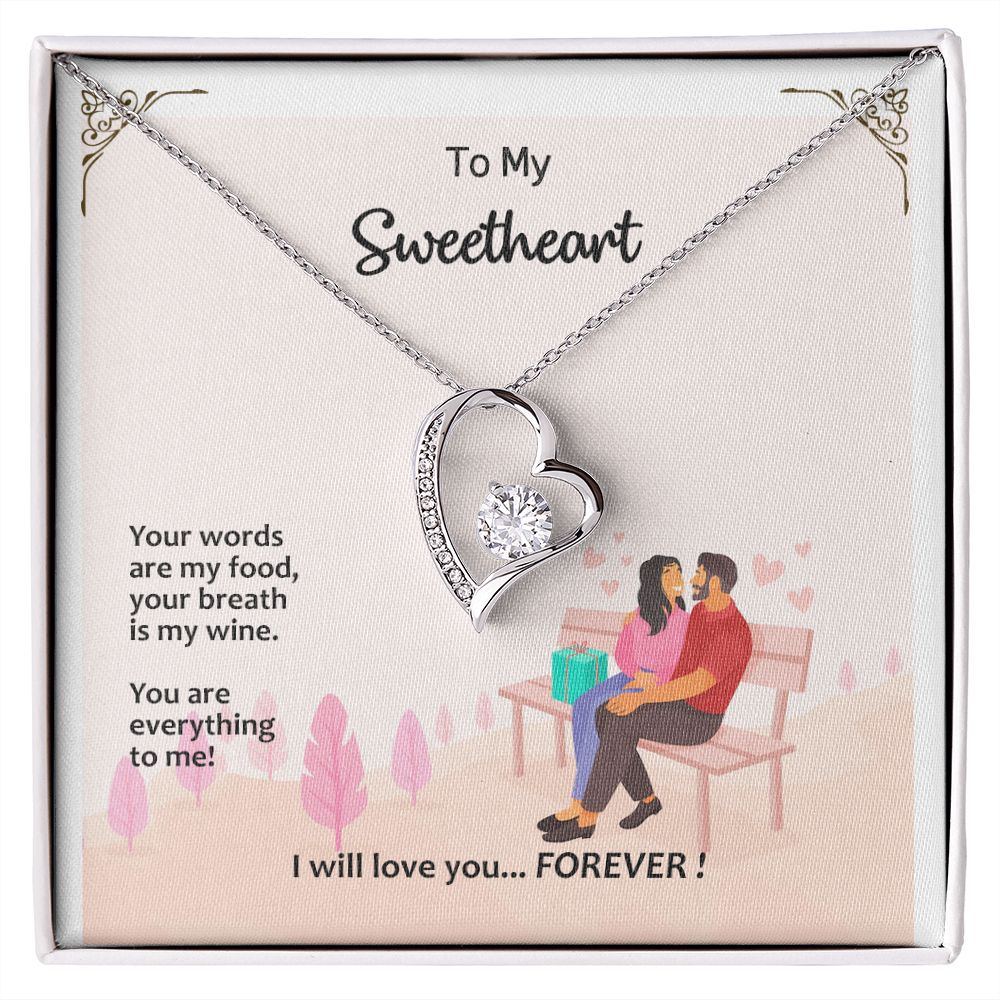 Forever Love Necklace, Valentines, Jewelry Gift, To My Sweetheart - YERTIZZ.COM
