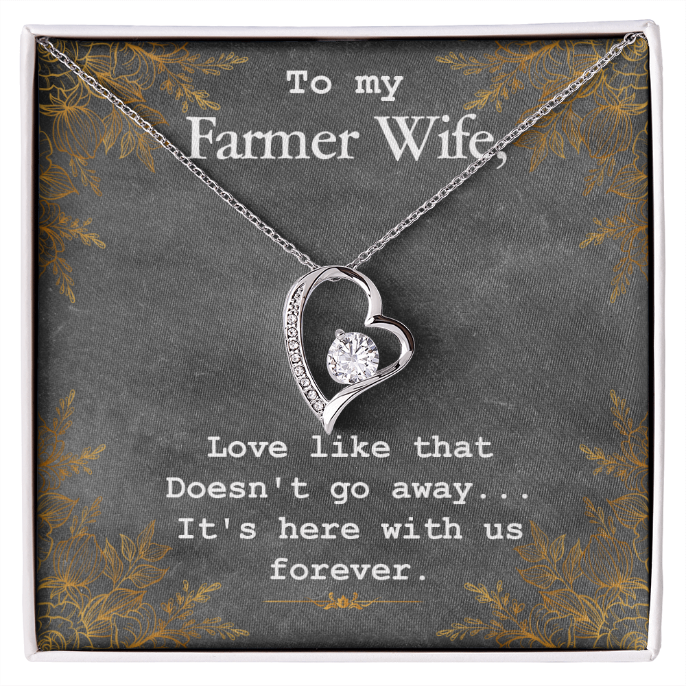 To My Farmer Wife, Forever Love Necklace, Jewelry Gift - YERTIZZ.COM