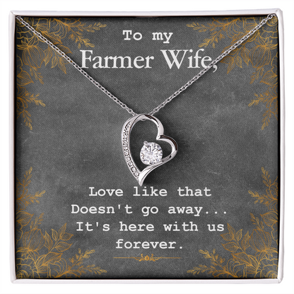 To My Farmer Wife, Forever Love Necklace, Jewelry Gift - YERTIZZ.COM