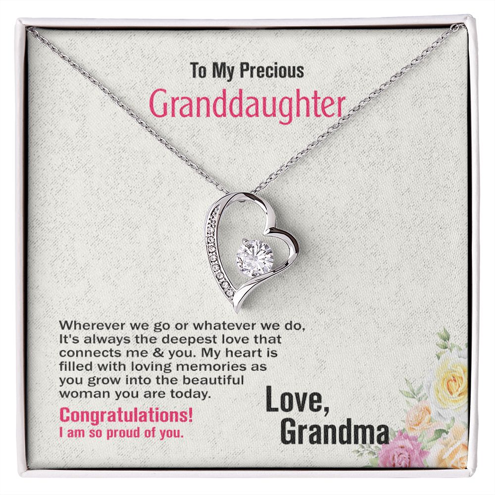 To Precious_Granddaughter, Love_Grandma, Jewelry Gift - YERTIZZ.COM