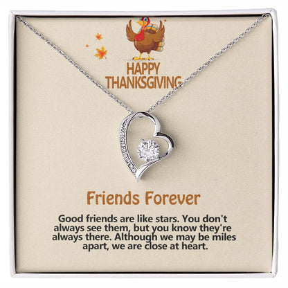 Happy Thanksgiving, Friends Forever, Forever Love Necklace, Jewelry, Gift - YERTIZZ.COM