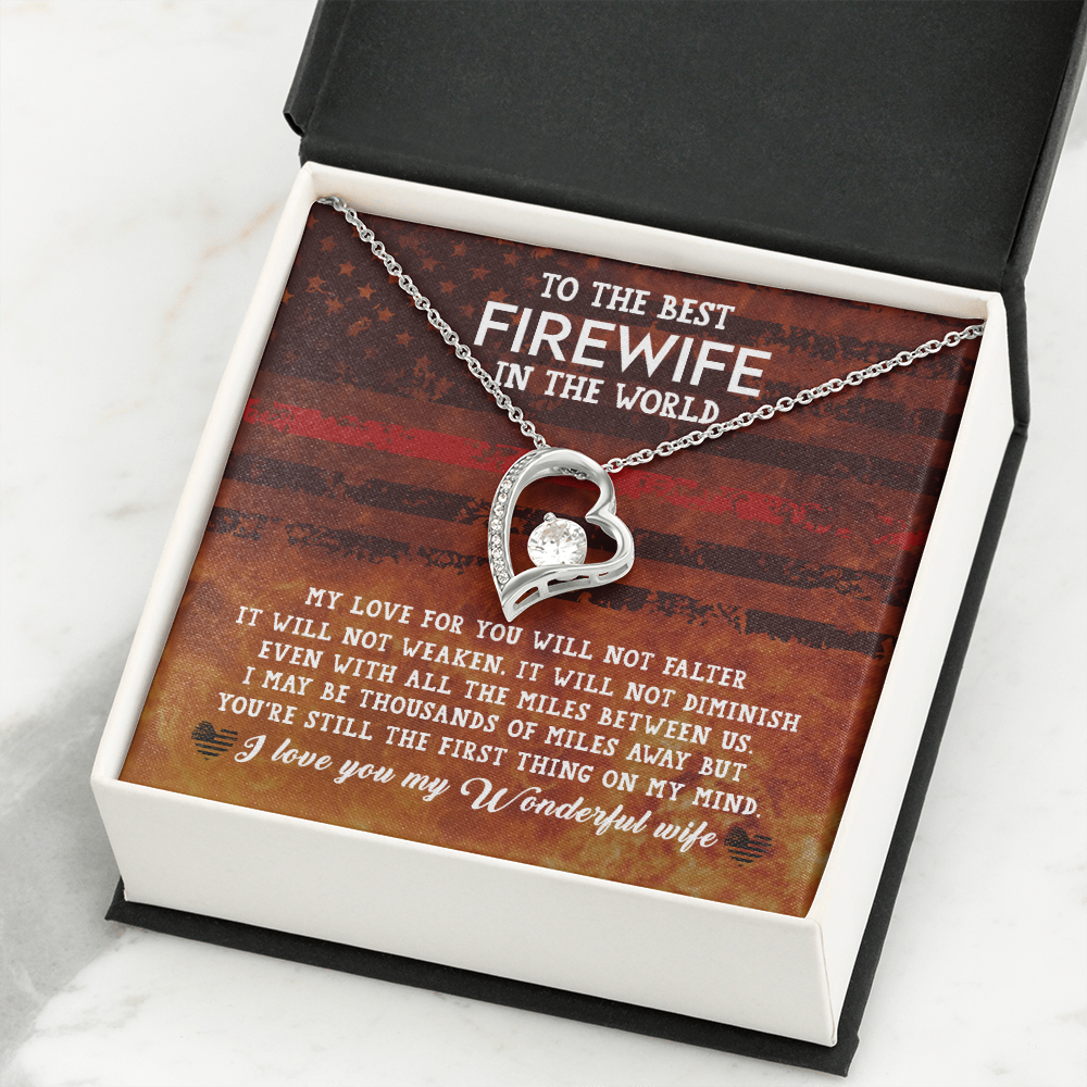 Forever Love Necklace, Gift, Jewelry, Firewife, Fire Wife, Wife, To Wife - YERTIZZ.COM