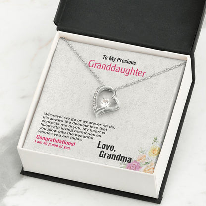 To Precious_Granddaughter, Love_Grandma, Jewelry Gift - YERTIZZ.COM