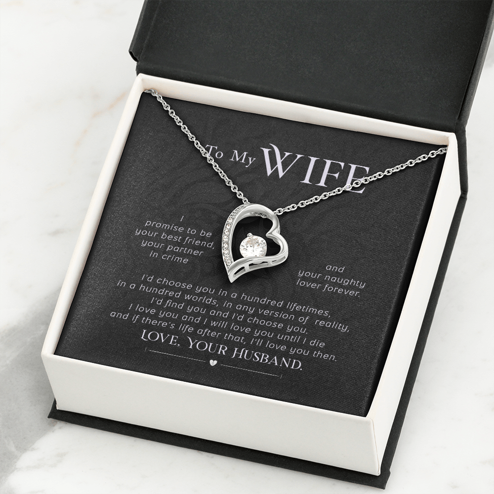Jewelry Gift To my Wife, Forever Love Necklace - YERTIZZ.COM