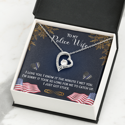 Forever Love Necklace, To Wife, Police Wife Gift - YERTIZZ.COM