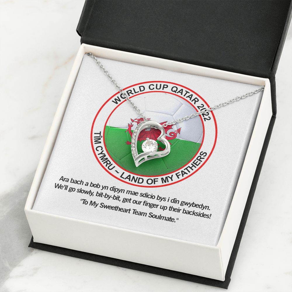 To My Sweetheart Team Soulmate, Forever Love Necklace, Welsh, Jewelry, Gift