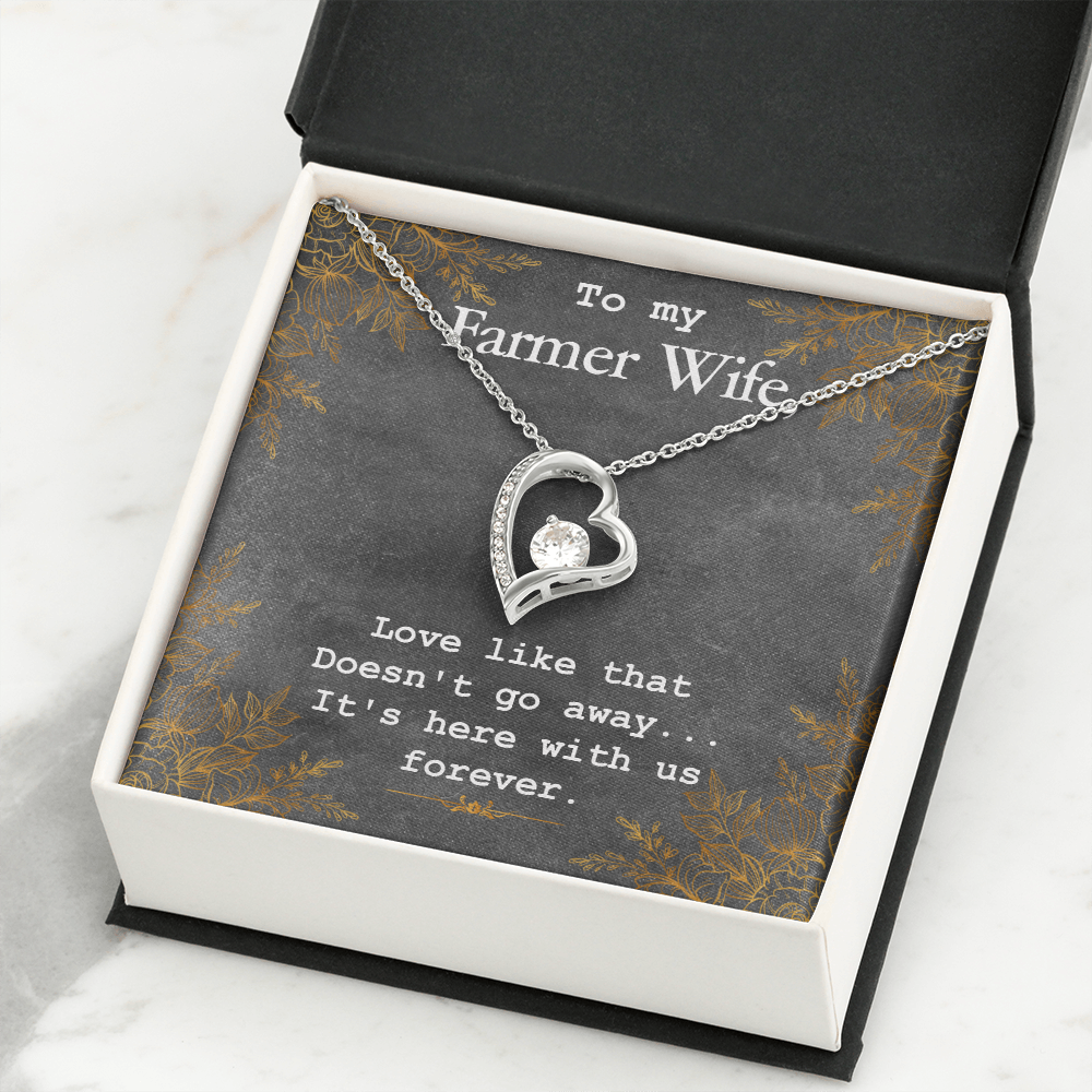 To My Farmer Wife, Forever Love Necklace, Jewelry Gift - YERTIZZ.COM