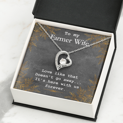 To My Farmer Wife, Forever Love Necklace, Jewelry Gift - YERTIZZ.COM