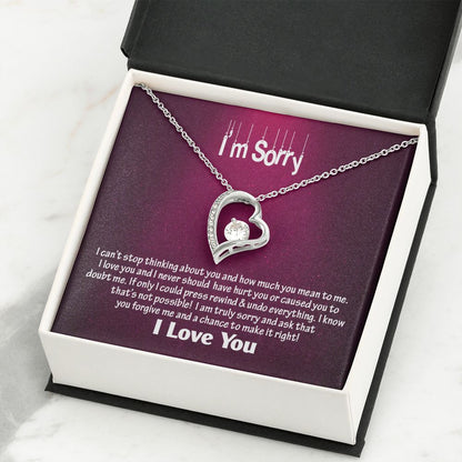 Am Sorry-I Love You, Forever Love Necklace, Jewelry, Gift - YERTIZZ.COM