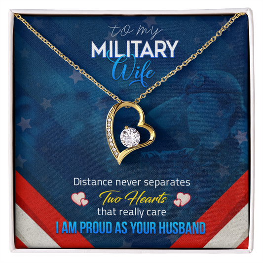 Forever Love Necklace, Gift, Jewelry, Military Wife, Wife, To Wife