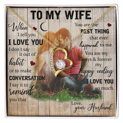 To My Wife, Our Forever Love Necklace, Jewelry, Gift - YERTIZZ.COM