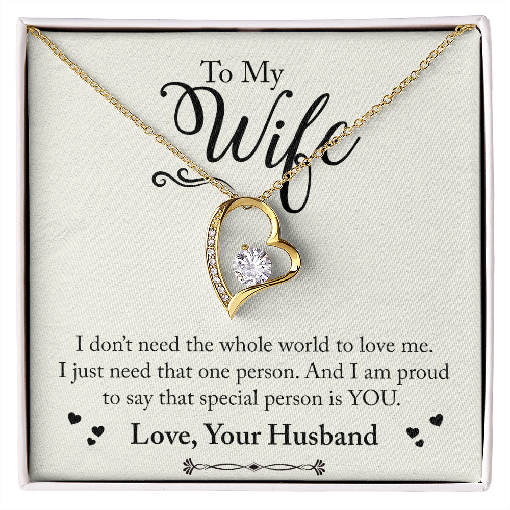 To My Wife, A Forever Love Necklace, Jewelry Gift - YERTIZZ.COM
