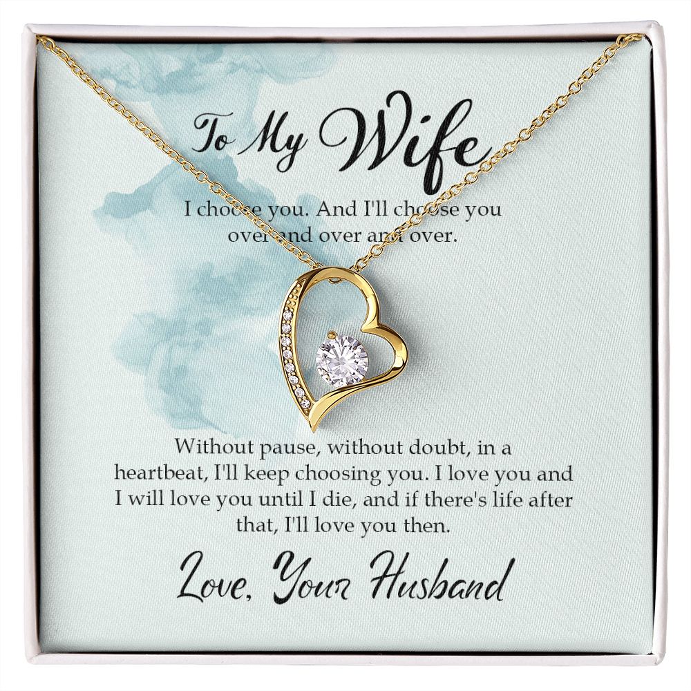 To Wife, A Jewelry Gift, Forever Love Necklace - YERTIZZ.COM
