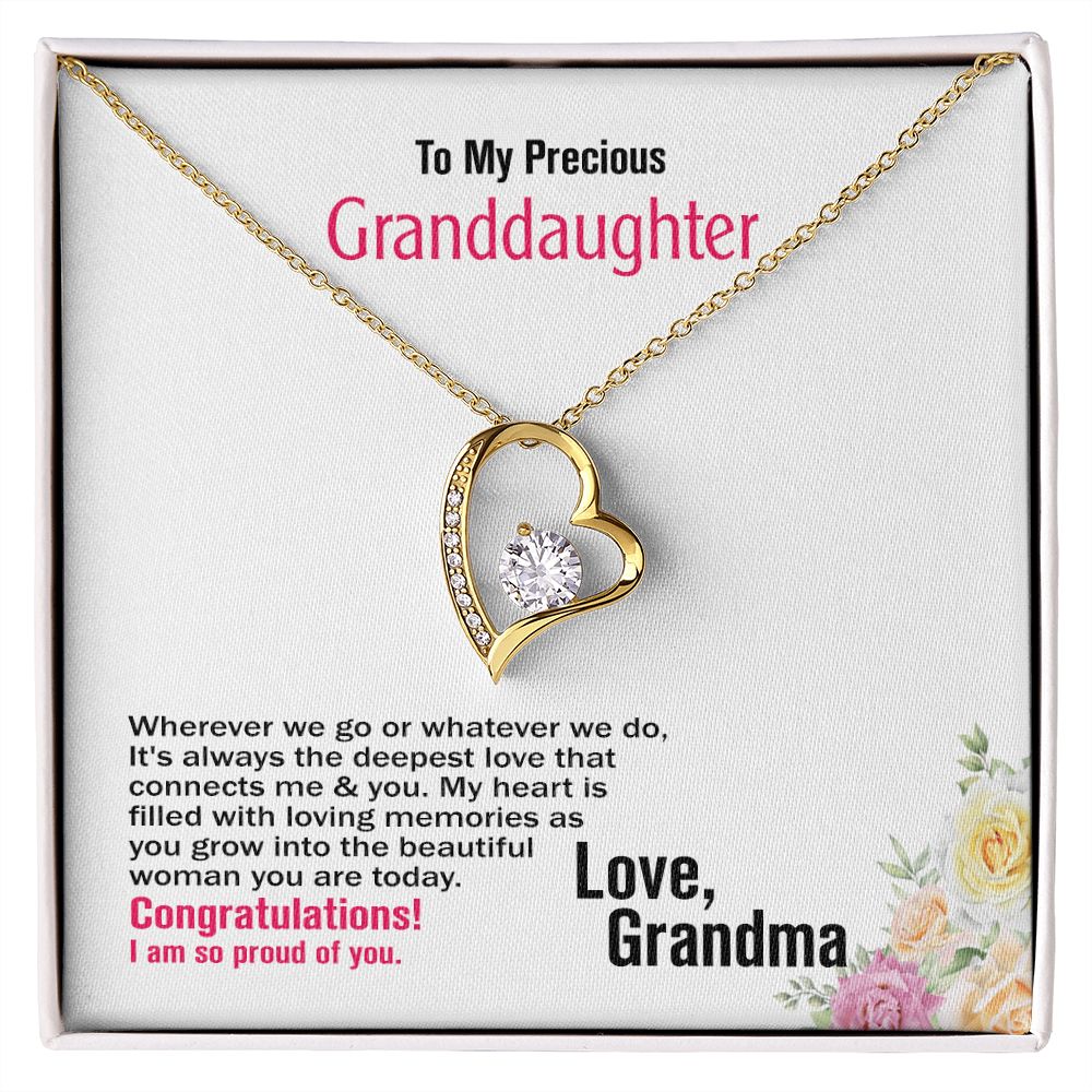 To Precious_Granddaughter, Love_Grandma, Jewelry Gift - YERTIZZ.COM