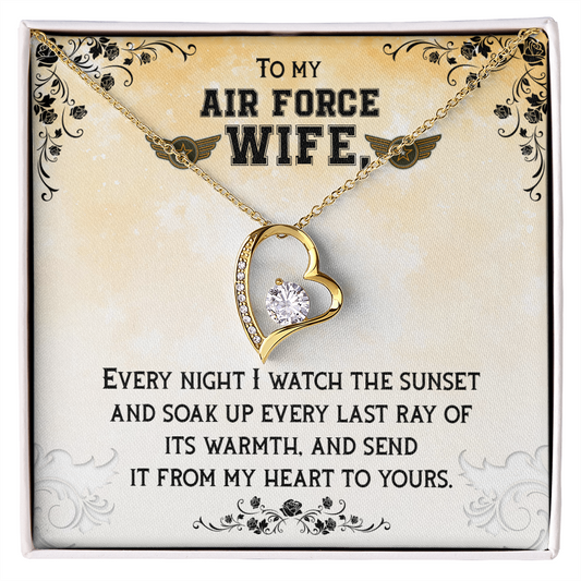 Collar de amor para siempre, regalo, joyería, fuerza aérea, fuerza aérea, esposa