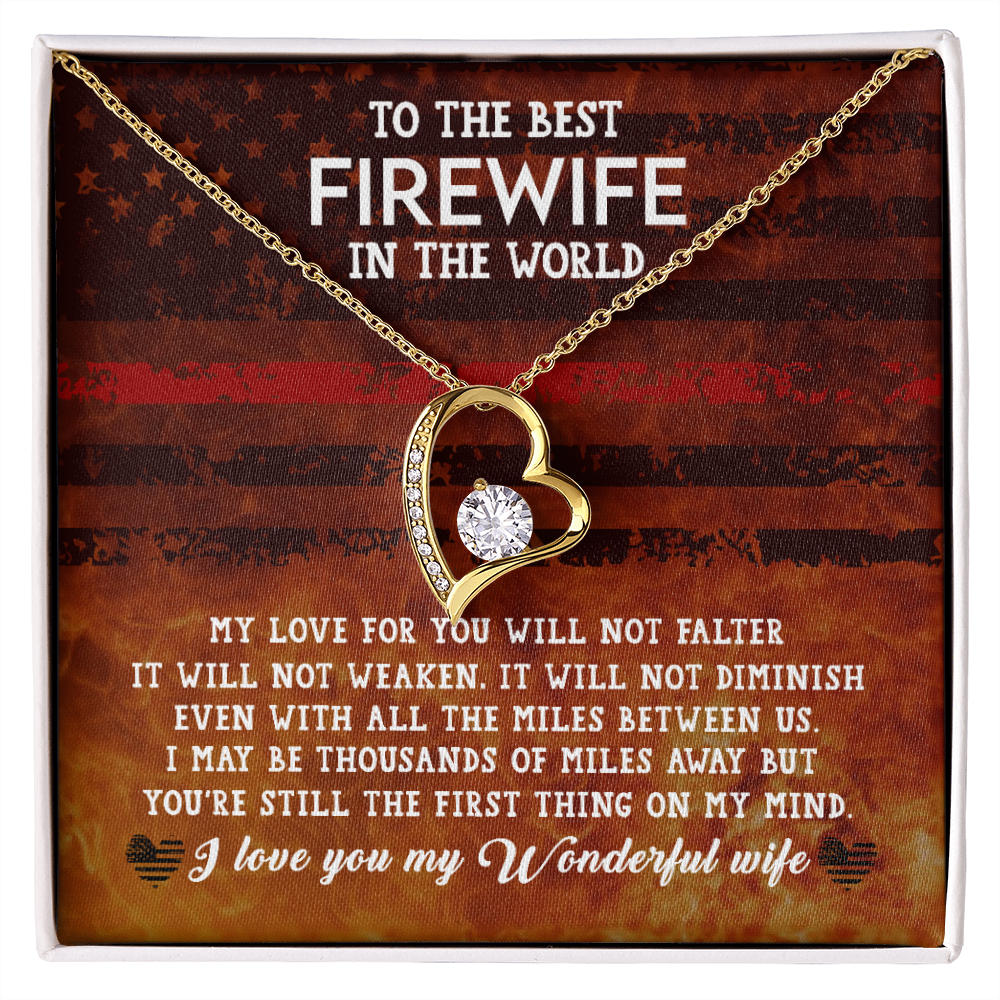 Forever Love Necklace, Gift, Jewelry, Firewife, Fire Wife, Wife, To Wife - YERTIZZ.COM