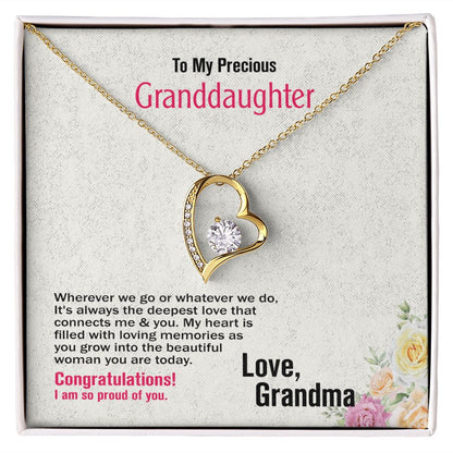 To Precious_Granddaughter, Love_Grandma, Jewelry Gift - YERTIZZ.COM