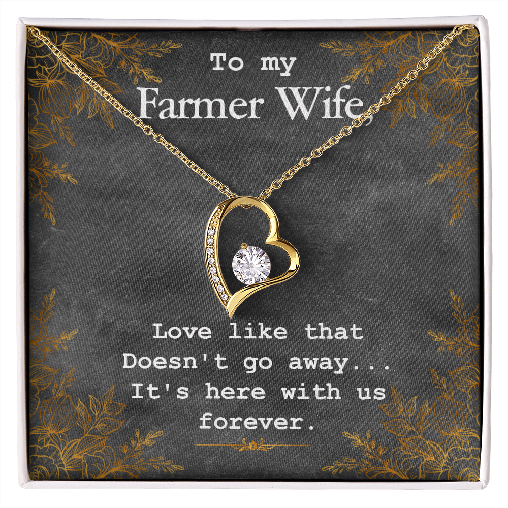To My Farmer Wife, Forever Love Necklace, Jewelry Gift - YERTIZZ.COM
