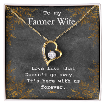 To My Farmer Wife, Forever Love Necklace, Jewelry Gift - YERTIZZ.COM