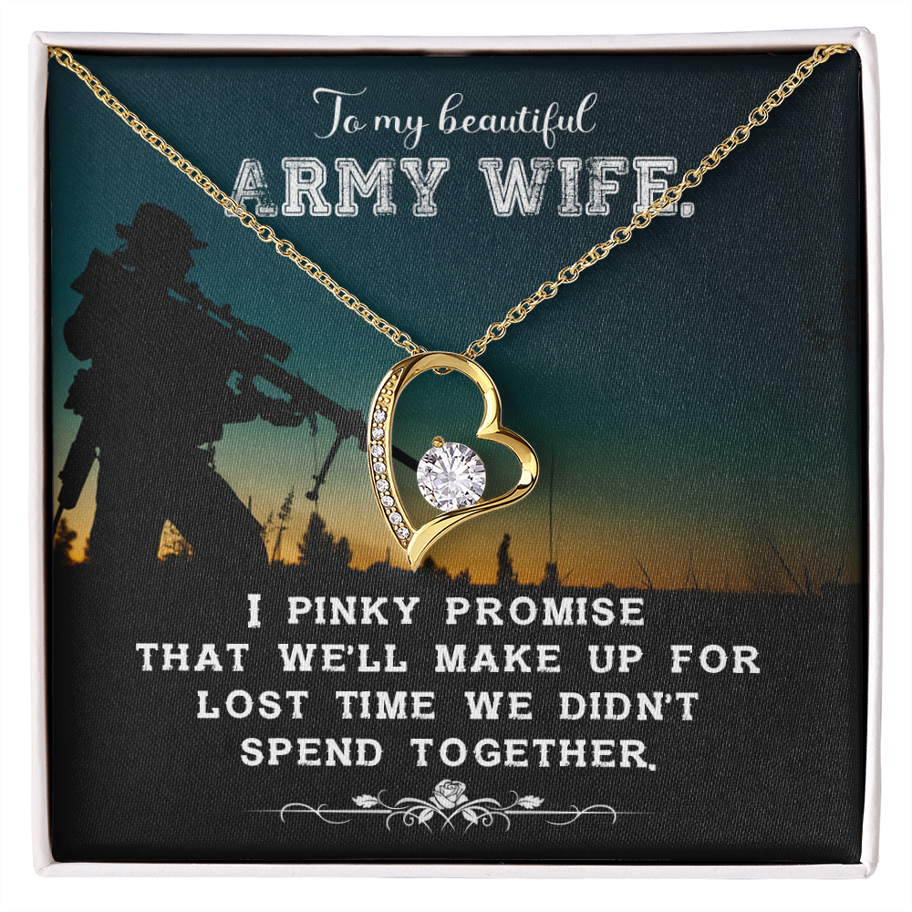 To My Army Wife, Forever Love Necklace, Jewelry Gift - YERTIZZ.COM