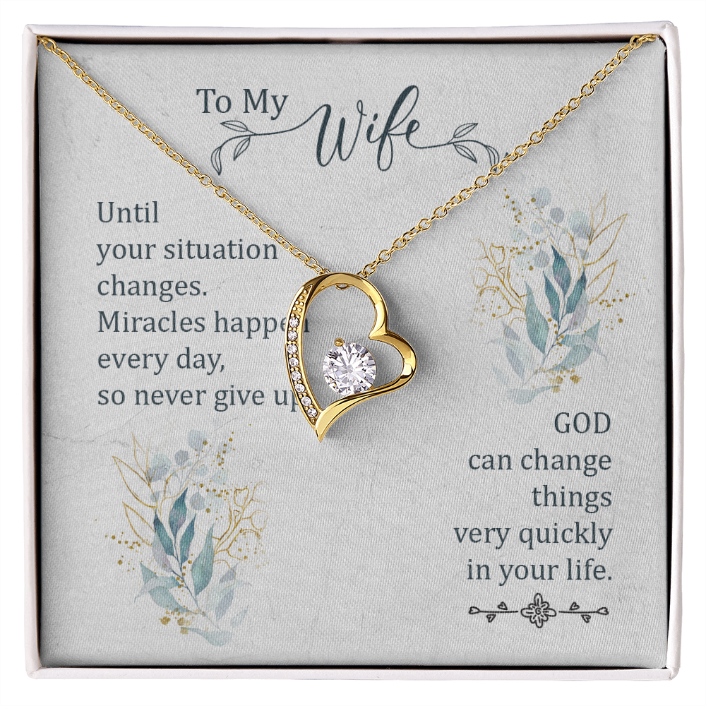 Forever Love Necklace, Gift, Jewelry, Wife, To Wife - YERTIZZ.COM