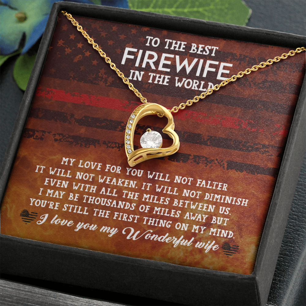 Forever Love Necklace, Gift, Jewelry, Firewife, Fire Wife, Wife, To Wife - YERTIZZ.COM