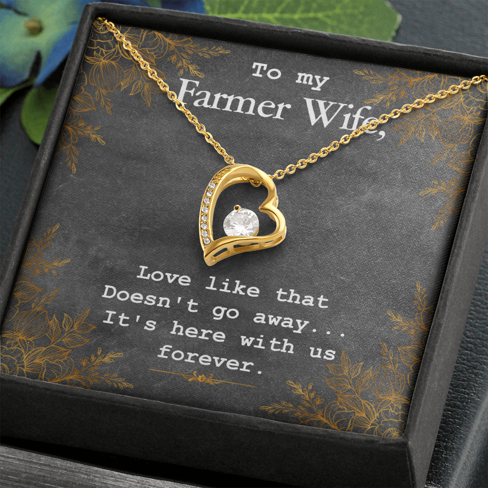 To My Farmer Wife, Forever Love Necklace, Jewelry Gift - YERTIZZ.COM