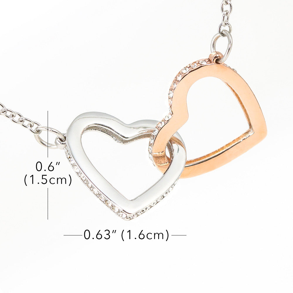 Two hearts Interlocklng, Necklace, Pendant, Love for him, her, Eternal Love