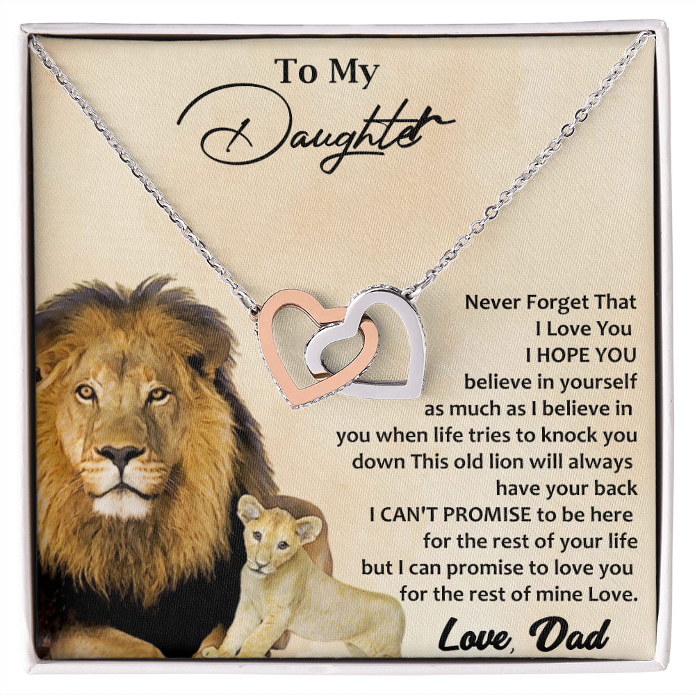 Two hearts Interlocklng, Necklace, Pendant, Love for him, her, Eternal Love