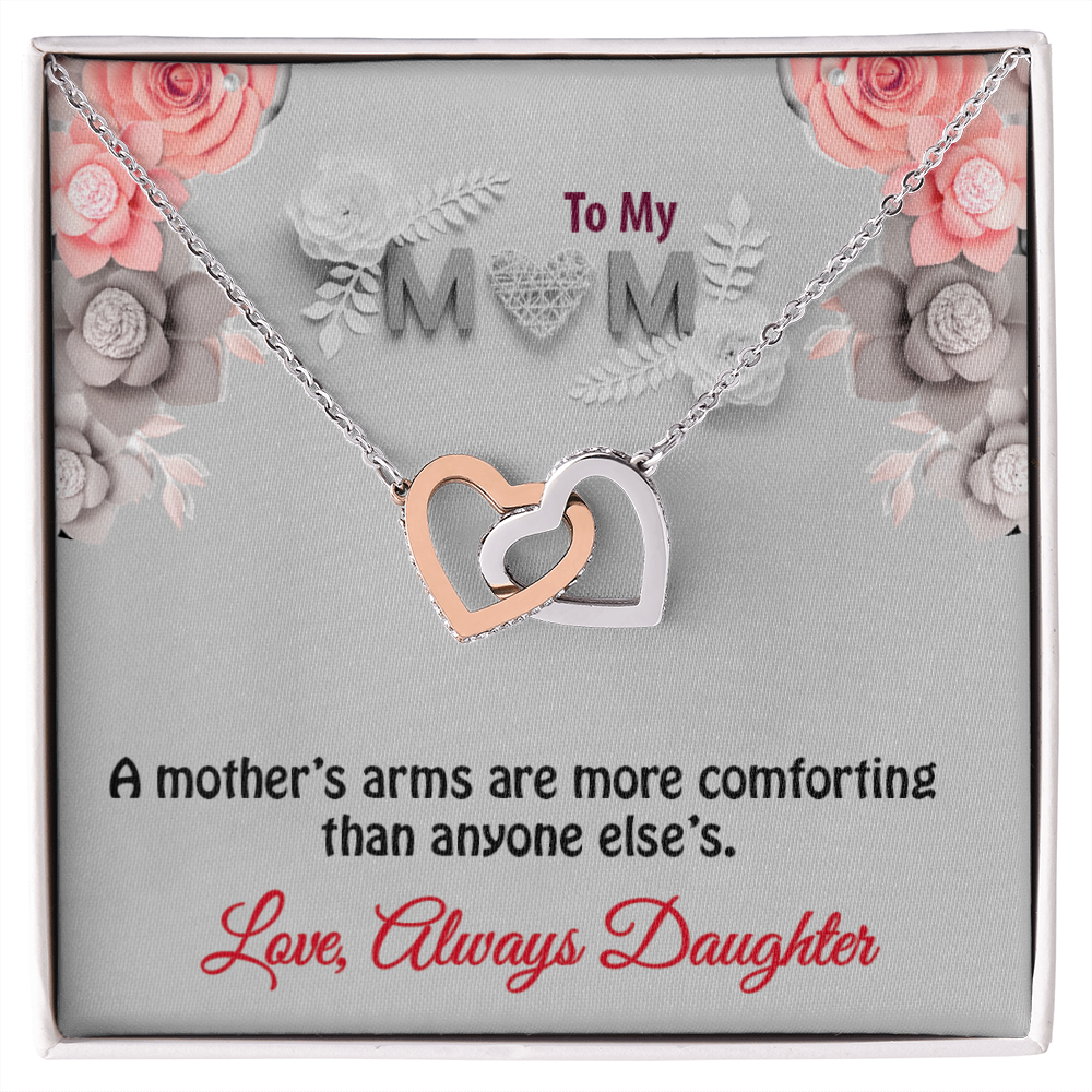 Two hearts Interlocklng, Necklace, Pendant, Love for him, her, Eternal Love