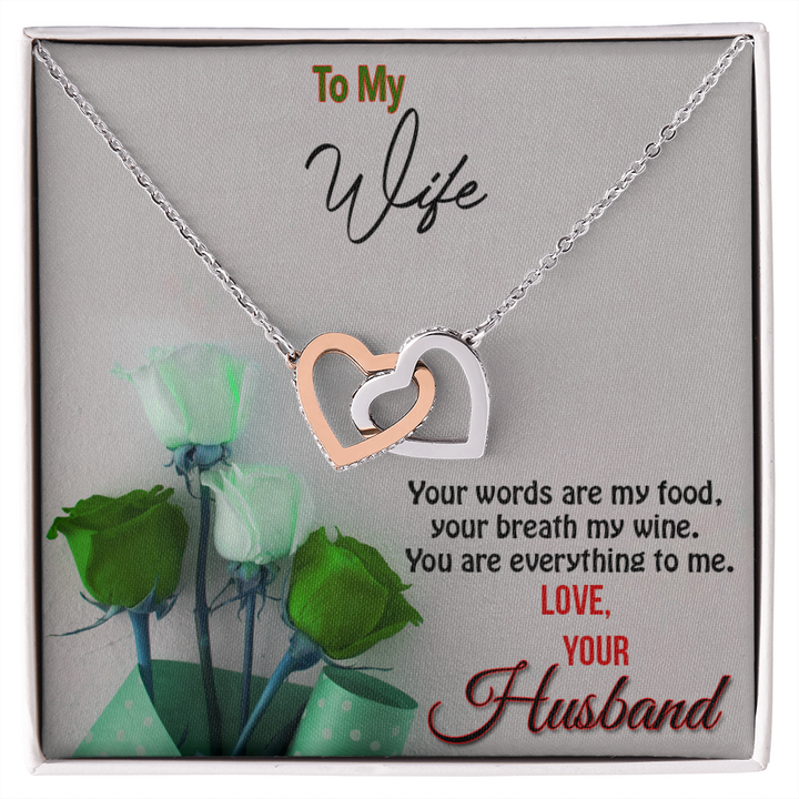 Two hearts Interlocklng, Necklace, Pendant, Love for him, her, Eternal Love - YERTIZZ.COM
