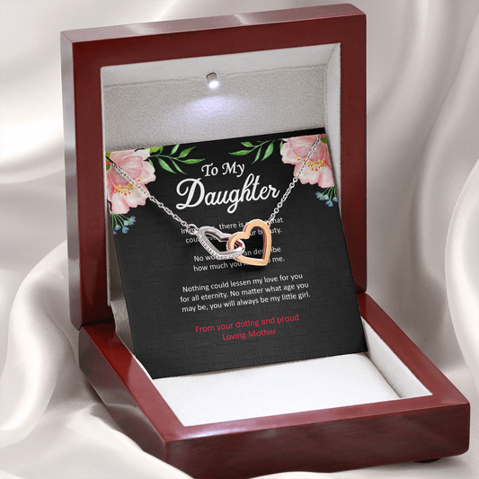 Two hearts Interlocklng, Necklace, Pendant, Love for him, her, Eternal Love