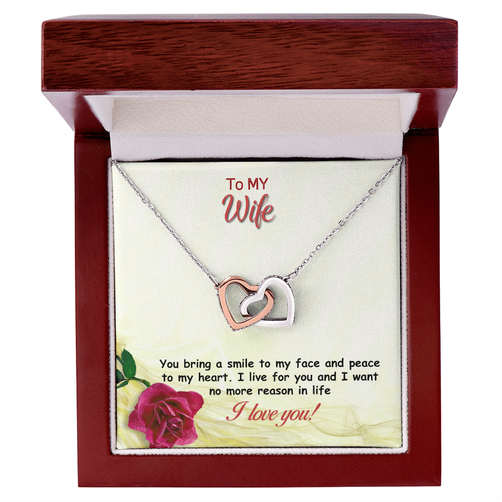 Two hearts Interlocklng, Necklace, Pendant, Love for him, her, Eternal Love