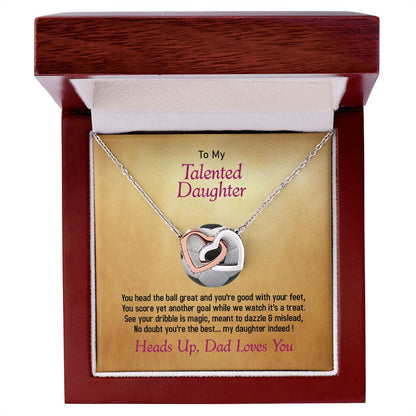 To My Talented Daughter, Interlocking Hearts Necklace, Jewelry Gift - YERTIZZ.COM