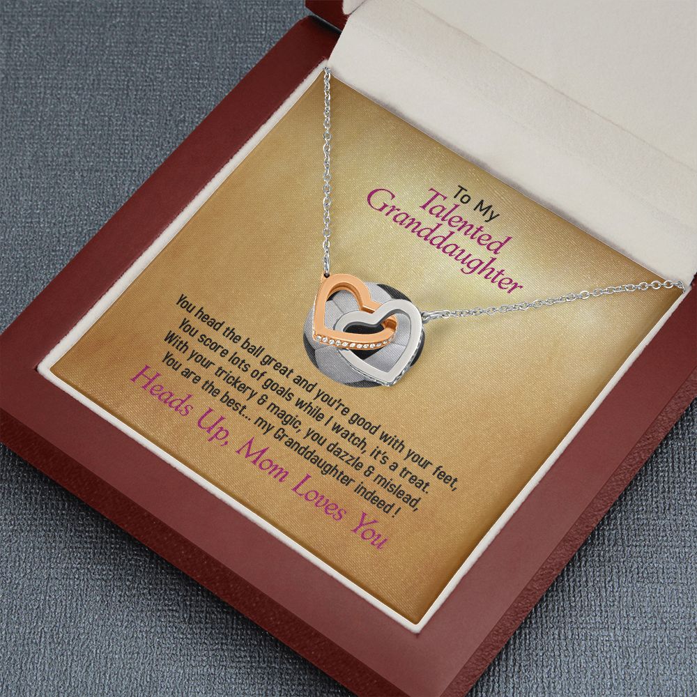 To My Talented Granddaughter, Interlocking Hearts Necklace, Jewelry Gift - YERTIZZ.COM